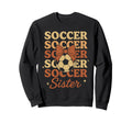 Soccer Coquette Bow Soccer Sister Sweatshirt - Streetwear Style Unisex