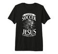 I Love Soccer But Jesus Comes First T-Shirt - Minimalist Print Men Women