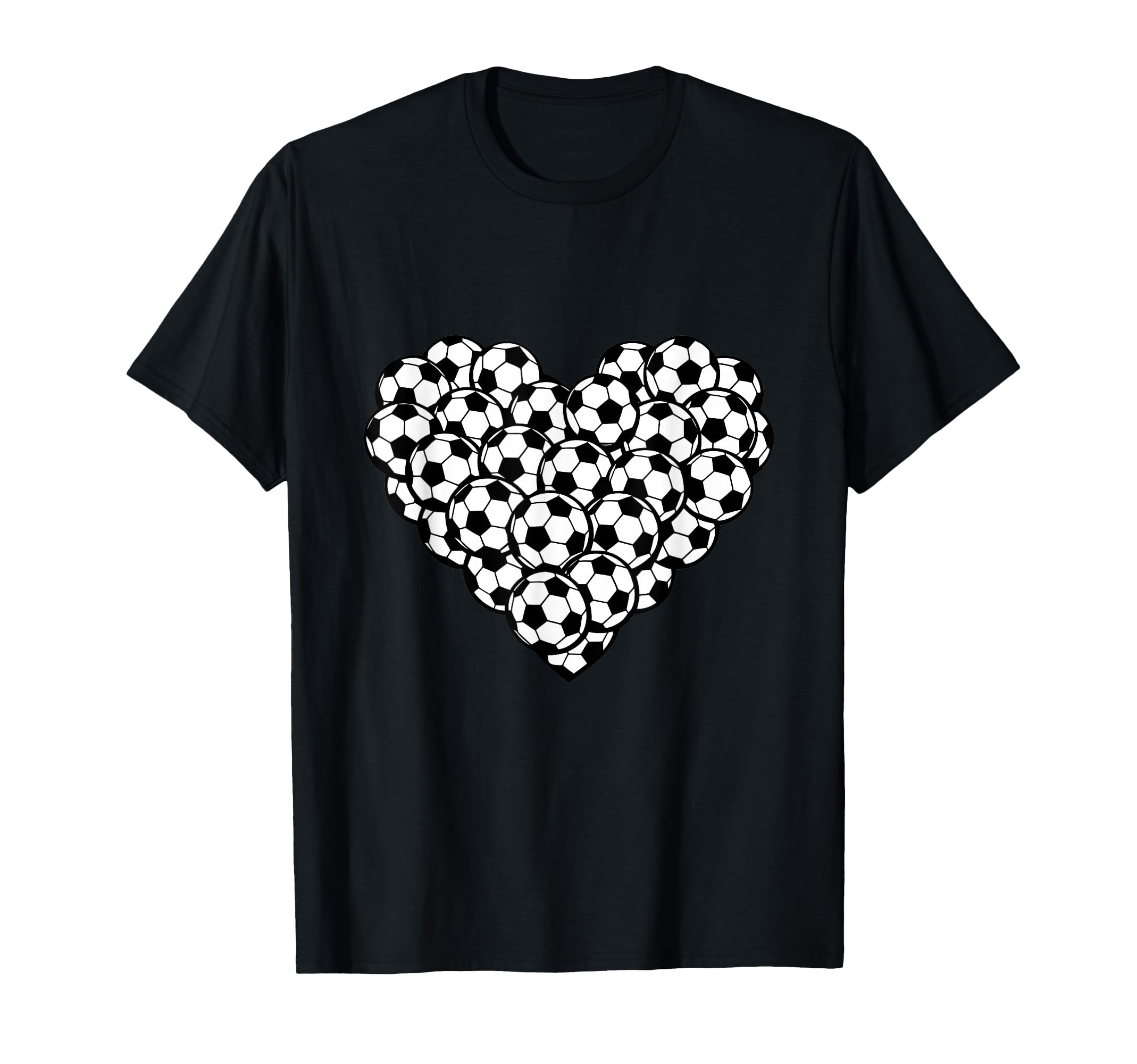 Heart Shaped Soccer Ball T-Shirt - Fun Novelty Design for Adults