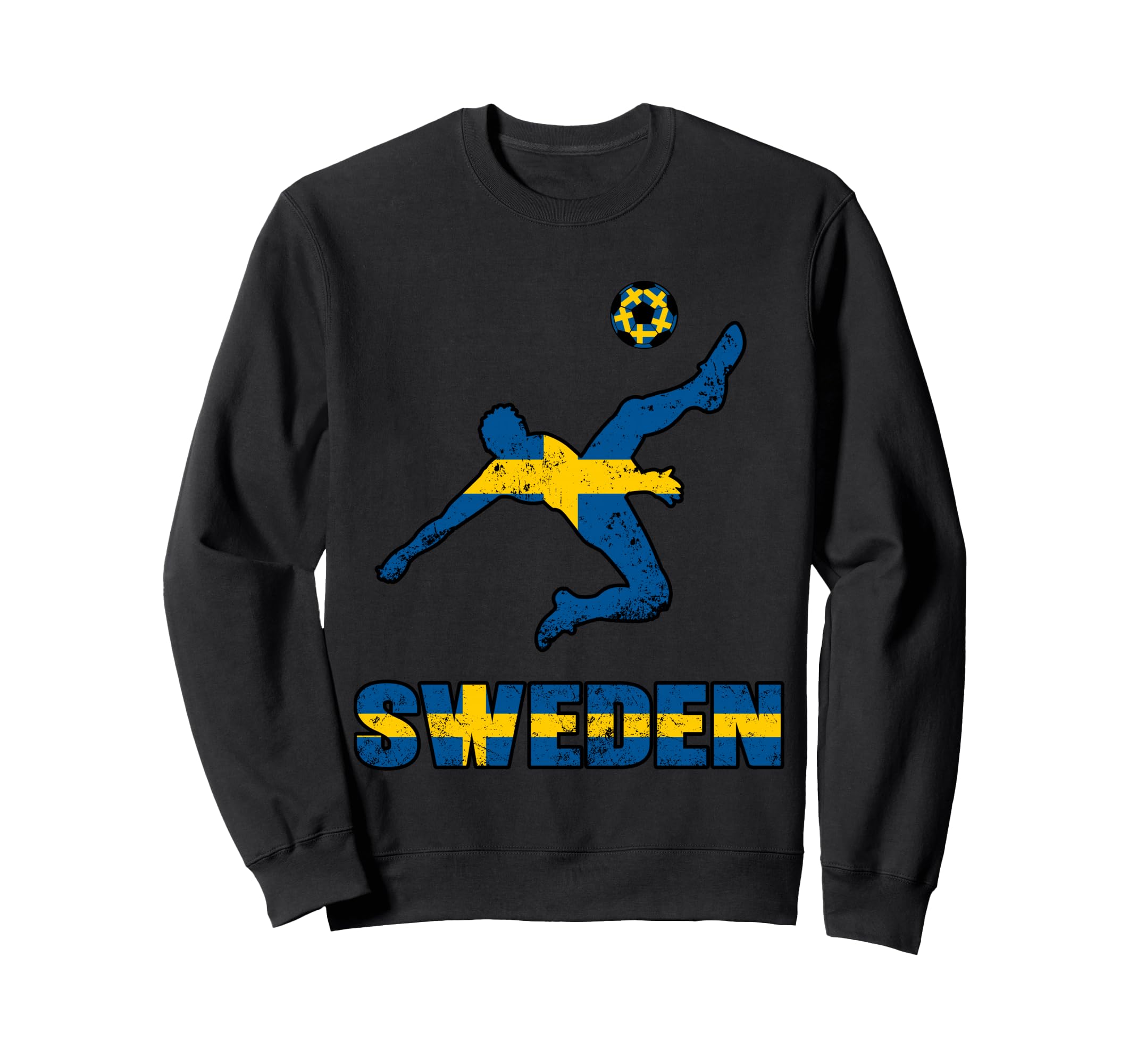 Sweden Football Soccer Game Player Sweatshirt - Trendy Graphic Men Women