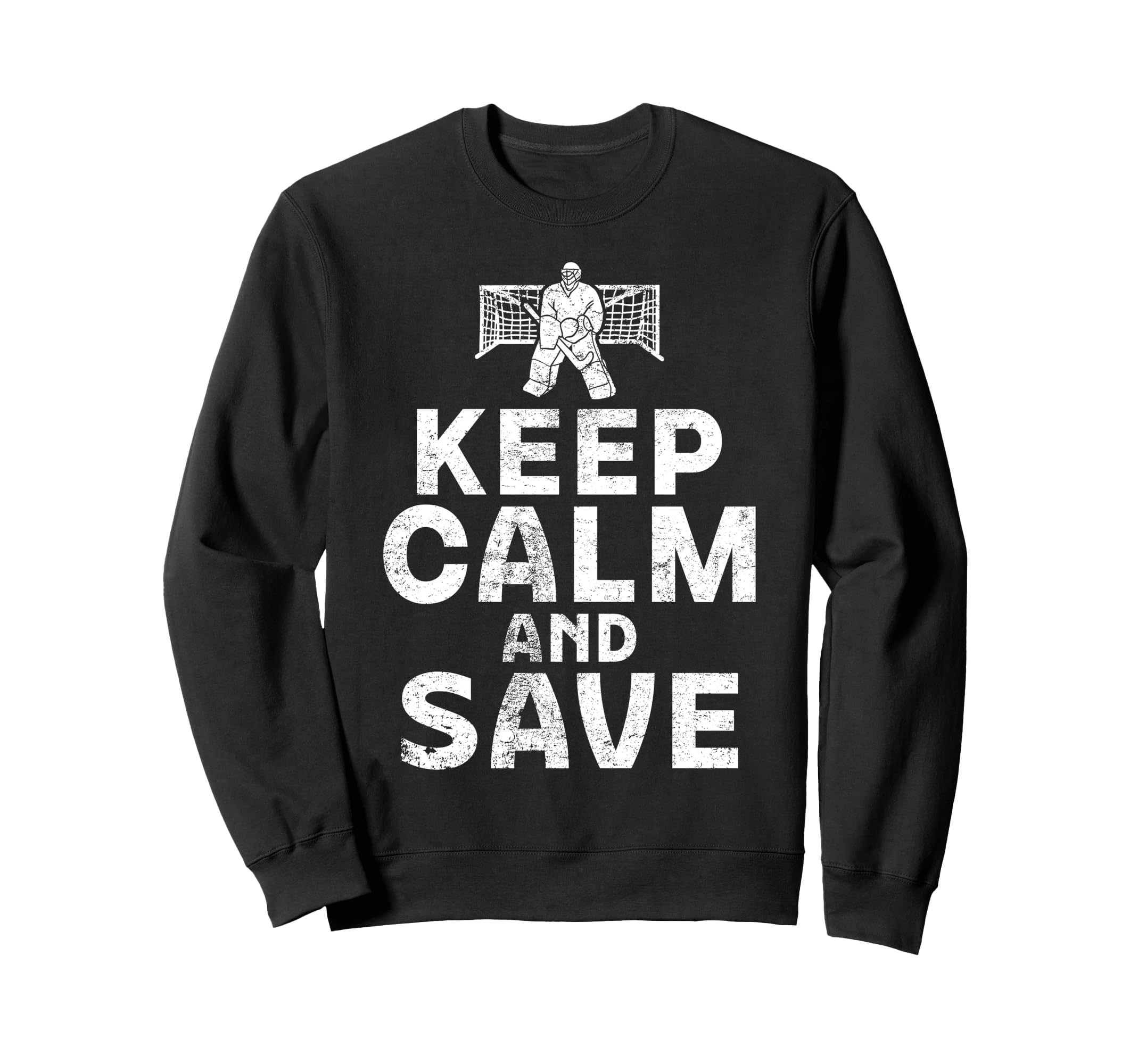 Ice Hockey Goalie Goalkeeper Keep Sweatshirt - Minimalist Print for Adults