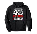 Soccer Sister Heart Sister Soccer Hoodie - Minimalist Print Men Women