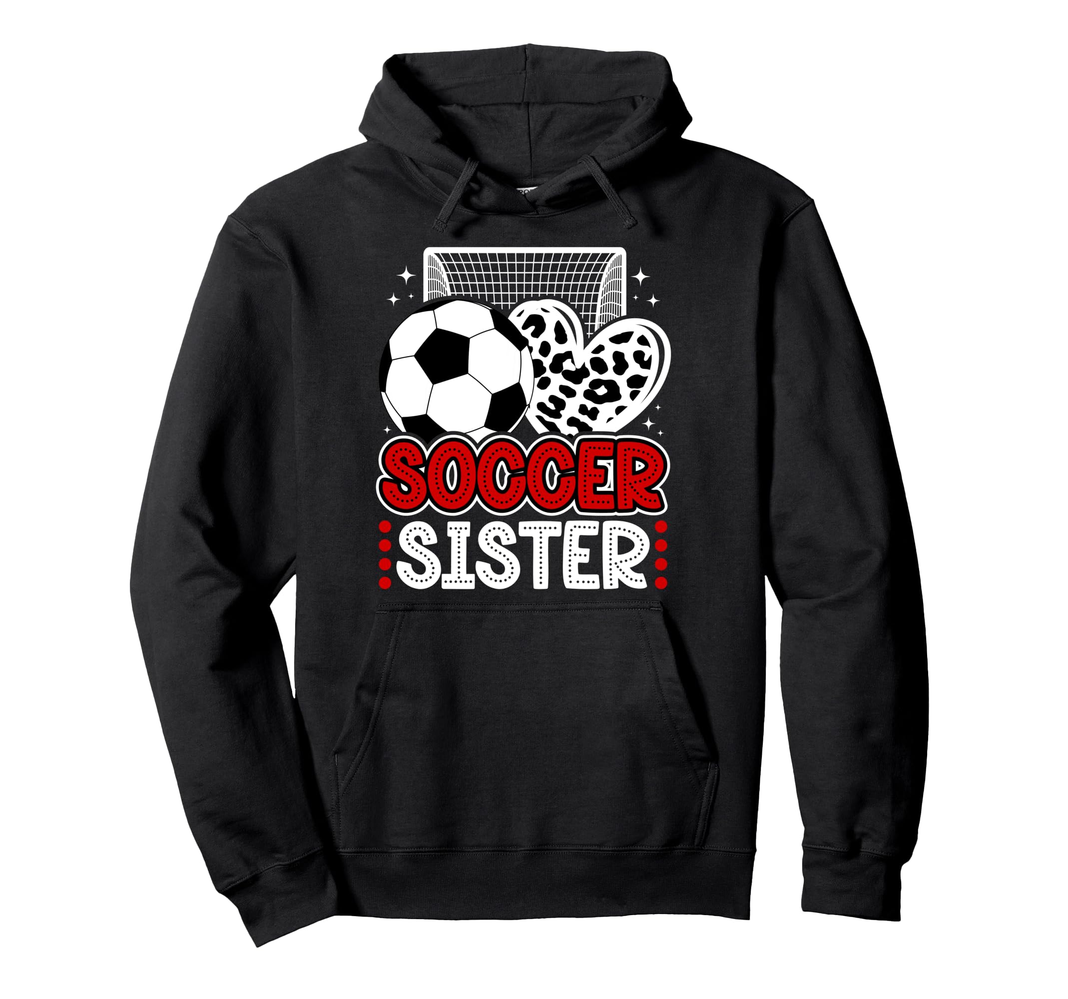 Soccer Sister Heart Sister Soccer Hoodie - Minimalist Print Men Women