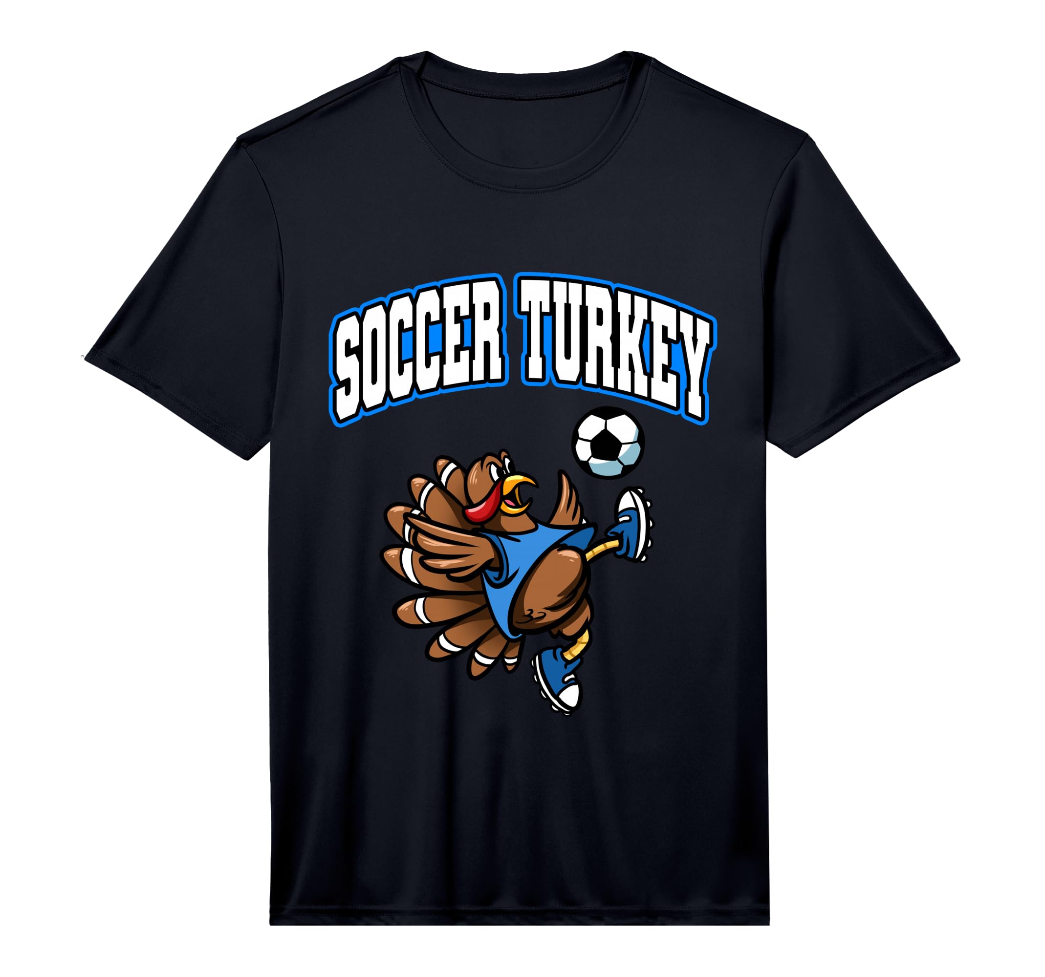 Thanksgiving Soccer Turkey Bicycle T-Shirt - Novelty Apparel Men Women
