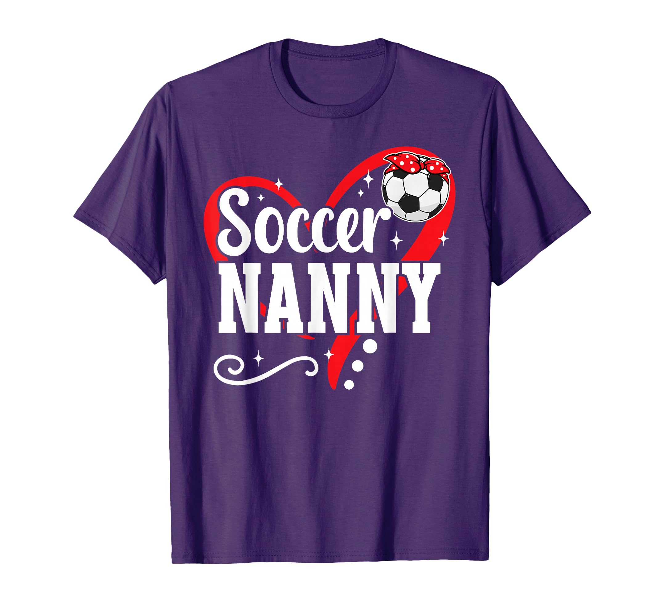 Soccer Nanny Heart Grandma Nanny T-Shirt - Aesthetic Graphic Men Women