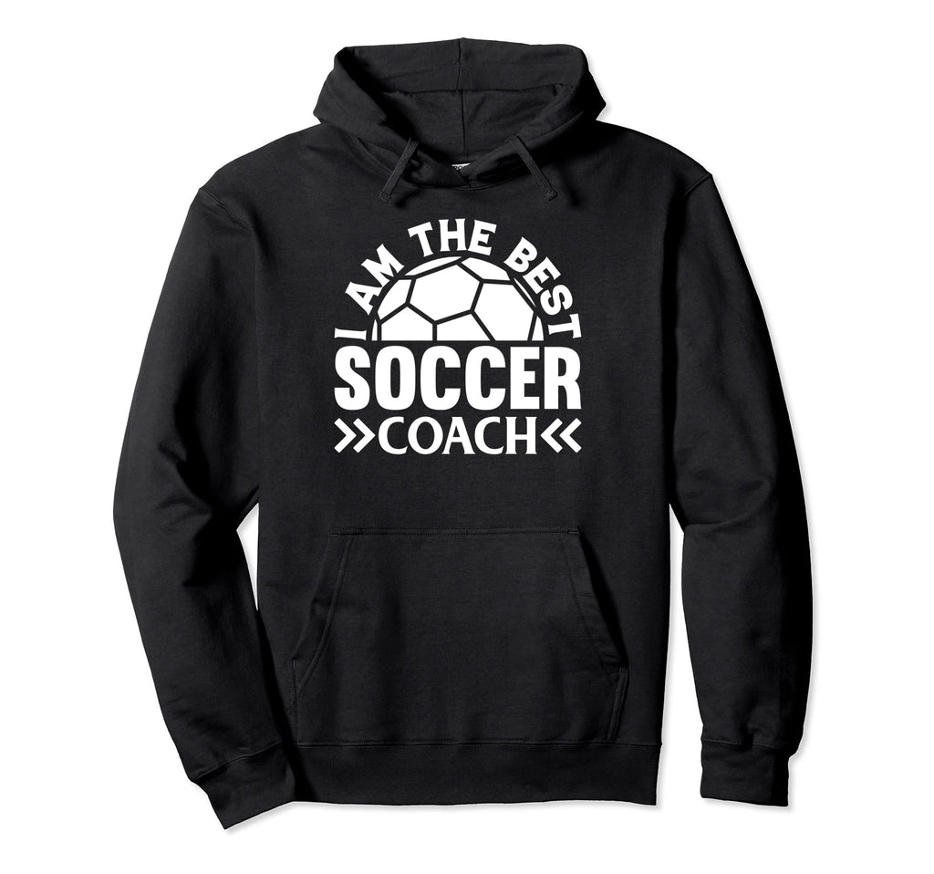 I Am Best Soccer Coach Soccer Trainer Hoodie - Minimalist Print for Adults