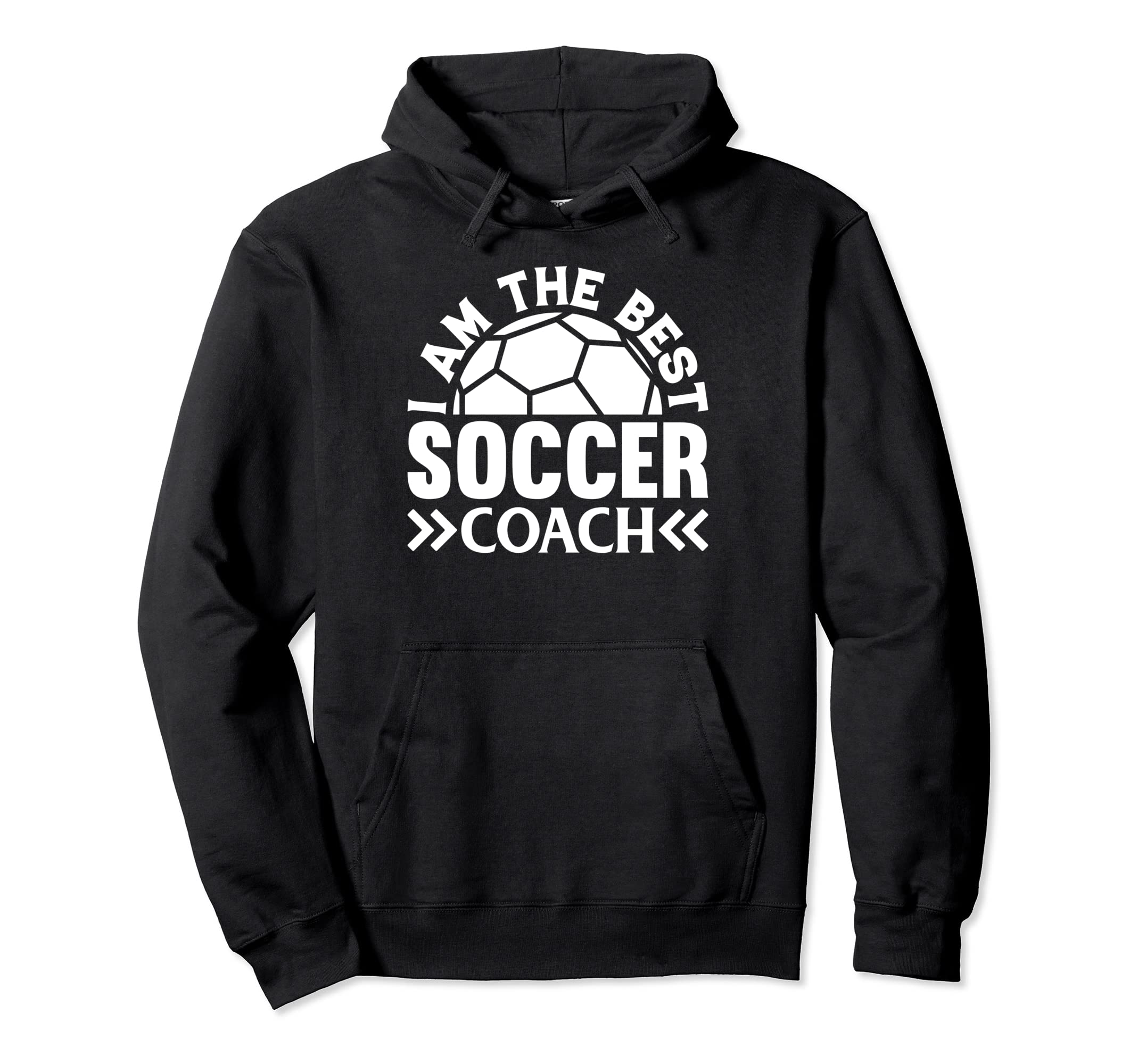 I Am Best Soccer Coach Soccer Trainer Hoodie - Minimalist Print for Adults