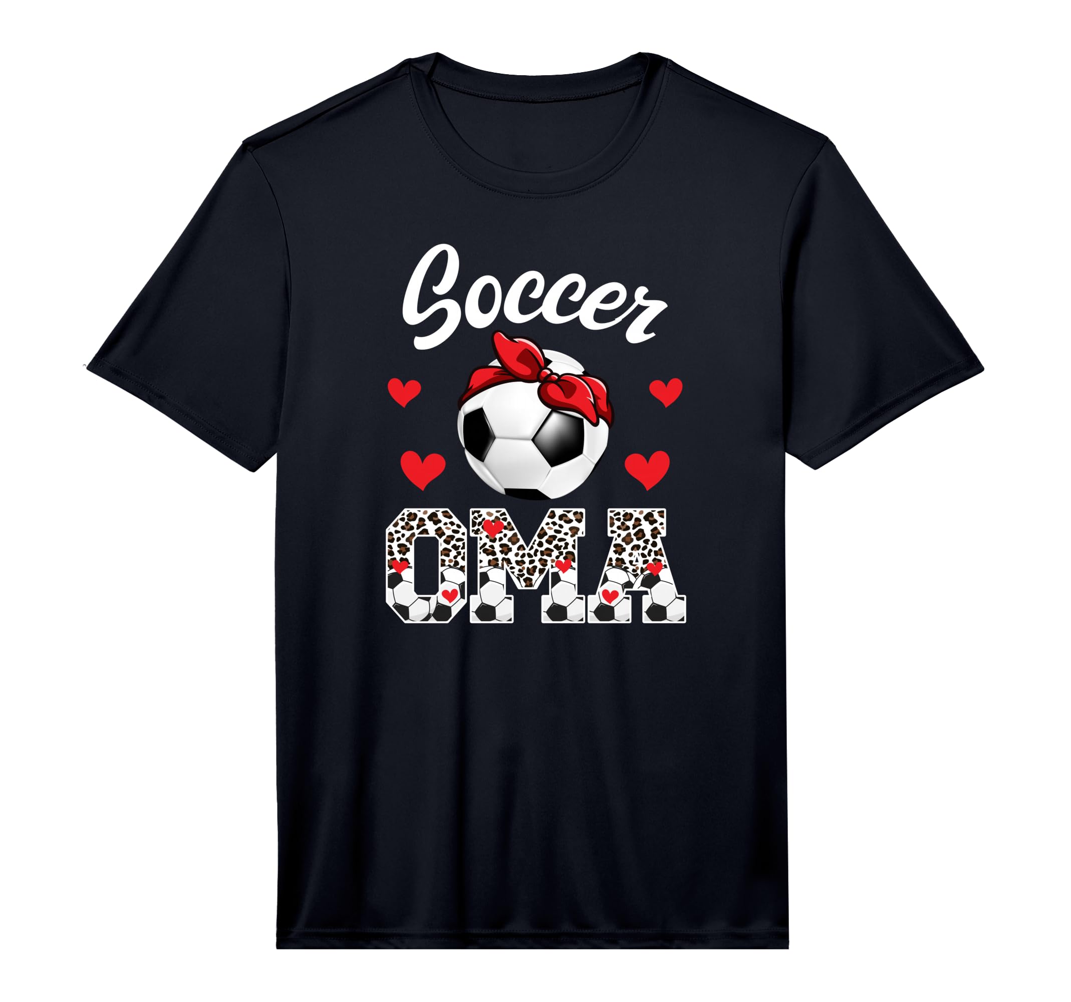 Mens Soccer Oma Leopard Grandma Oma T-Shirt - Minimalist Print Unisex