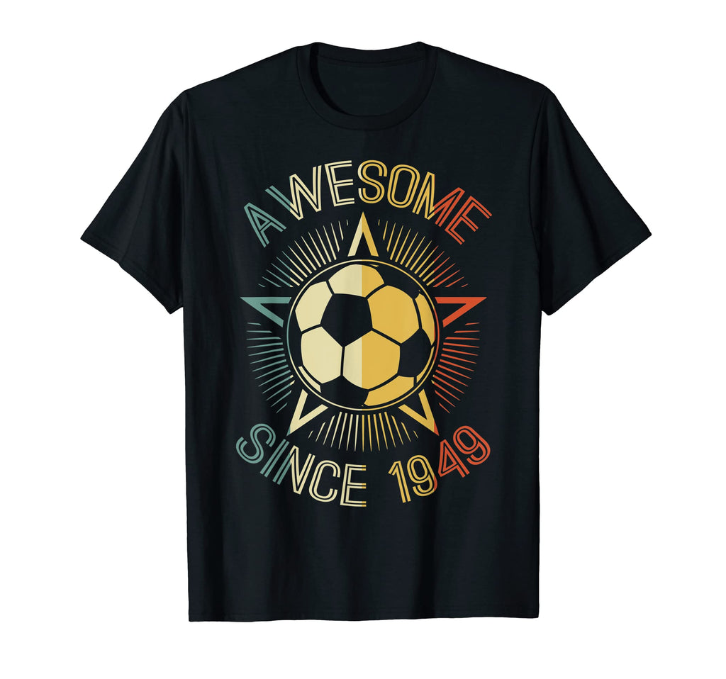 Awesome Since 1949 Soccer Birthday T-Shirt - Custom Art Print for Adults