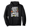 Just Who Loves Sports Soccer Baseball Hoodie - Casual Everyday Wear Unisex