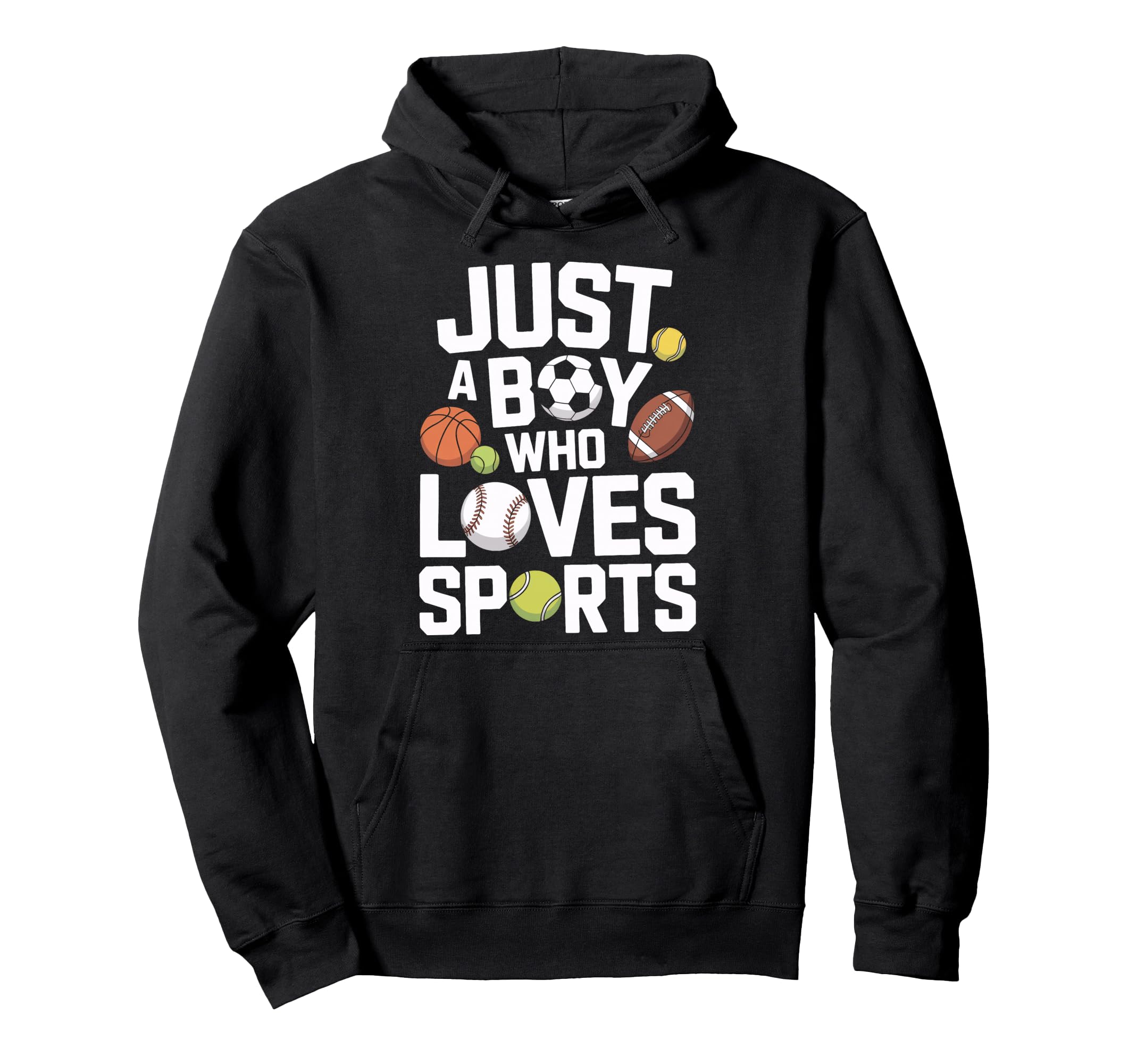 Just Who Loves Sports Soccer Baseball Hoodie - Casual Everyday Wear Unisex