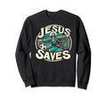 C J S Religious Christian Soccer Sweatshirt - Aesthetic Graphic Unisex