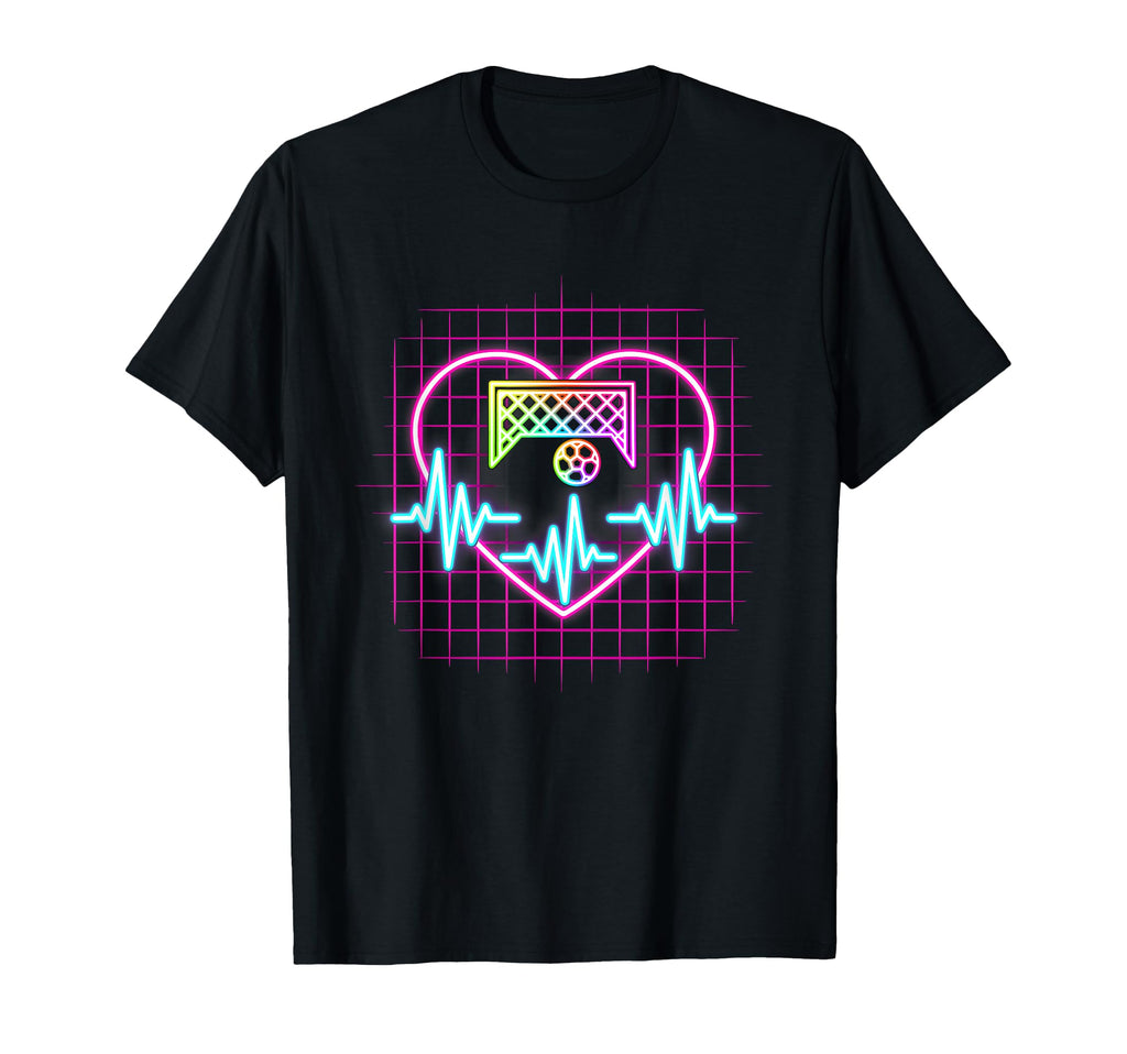 Soccer Heartbeat Football Oldschool T-Shirt - Trendy Graphic Men Women