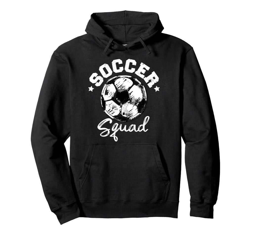 Soccer Squad Soccer Ball Distressed Funny Hoodie - Trendy Graphic Unisex