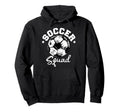 Soccer Squad Soccer Ball Distressed Funny Hoodie - Trendy Graphic Unisex