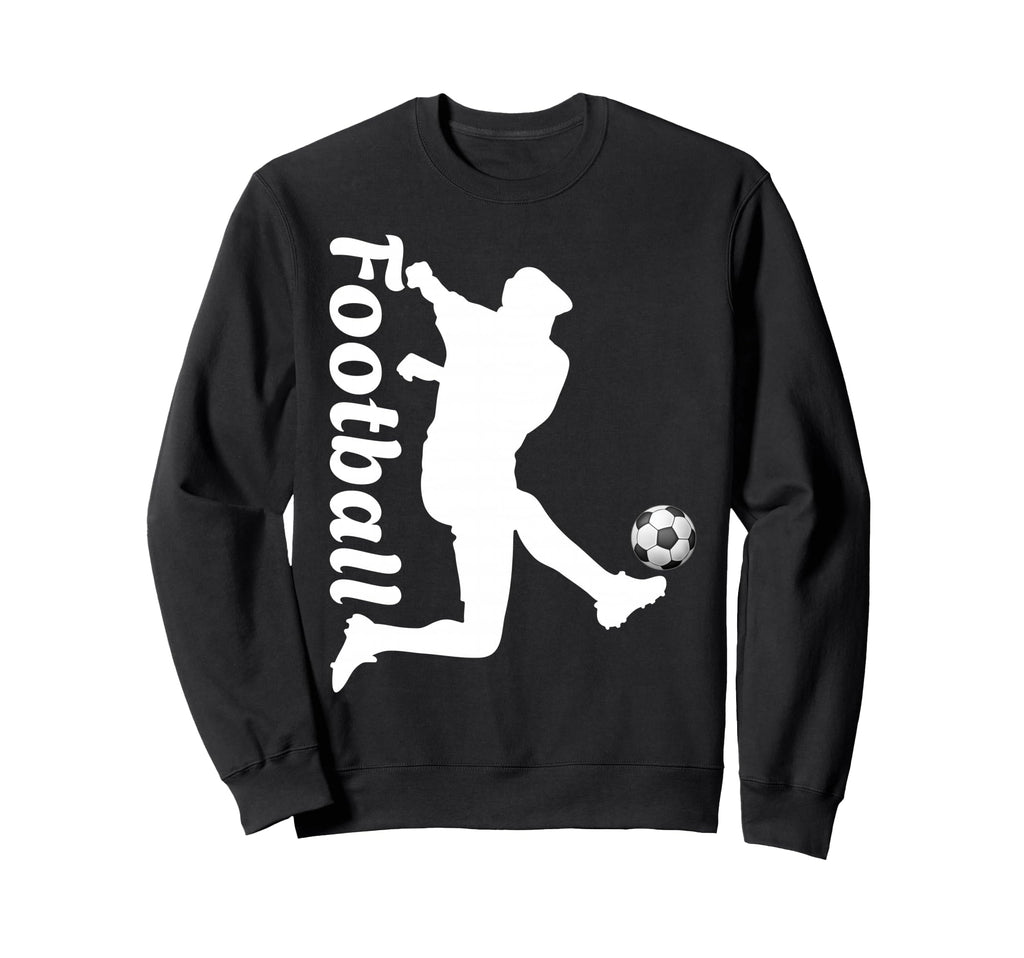 Football Soccer Player Kick Action Sweatshirt - Fun Novelty Design Unisex
