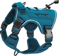 Heavy-Duty Tactical Dog Harness for Large Dogs, No Pull Adjustable Reflective Pet Vest with Molle System, K9 Military-Grade Control for Service Training, Outdoor & 10+ Breeds, Blue, Small