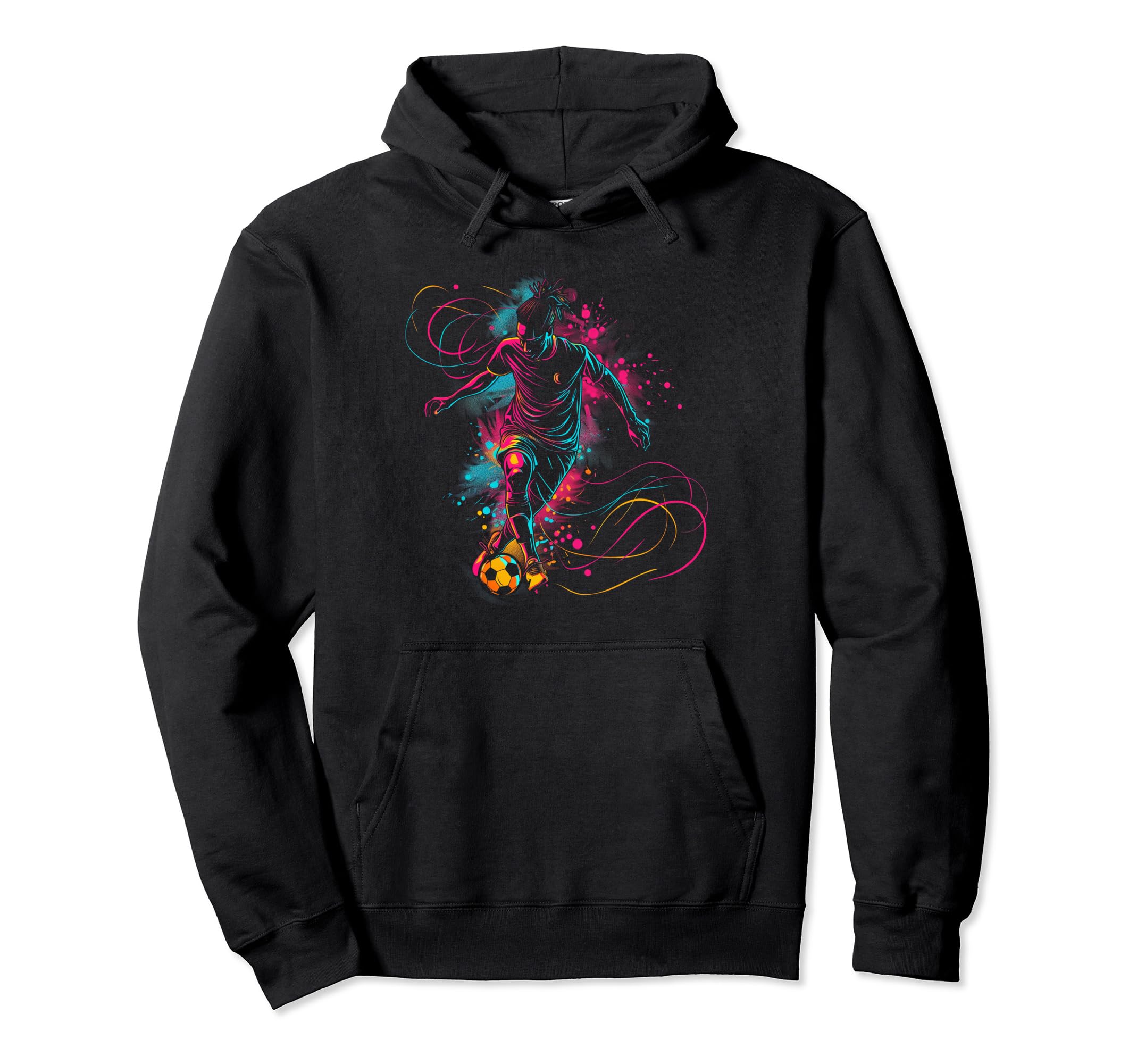Soccer Player Sports Hoodie - Aesthetic Graphic for Adults