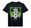 9Th Birthday Soccer Ice Cream Drip 9 T-Shirt - Custom Art Print Men Women