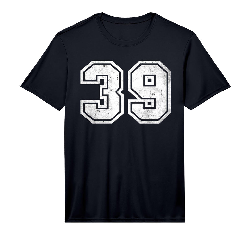 Number 39 Distressed Number T-Shirt - Aesthetic Graphic for Adults