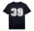 Number 39 Distressed Number T-Shirt - Aesthetic Graphic for Adults