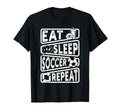 Eat Sleep Soccer Repeat Soccer T-Shirt - Aesthetic Graphic for Adults