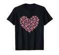 Heart Shape Soccer Lover Football Womens T-Shirt - Graphic Print for Adults