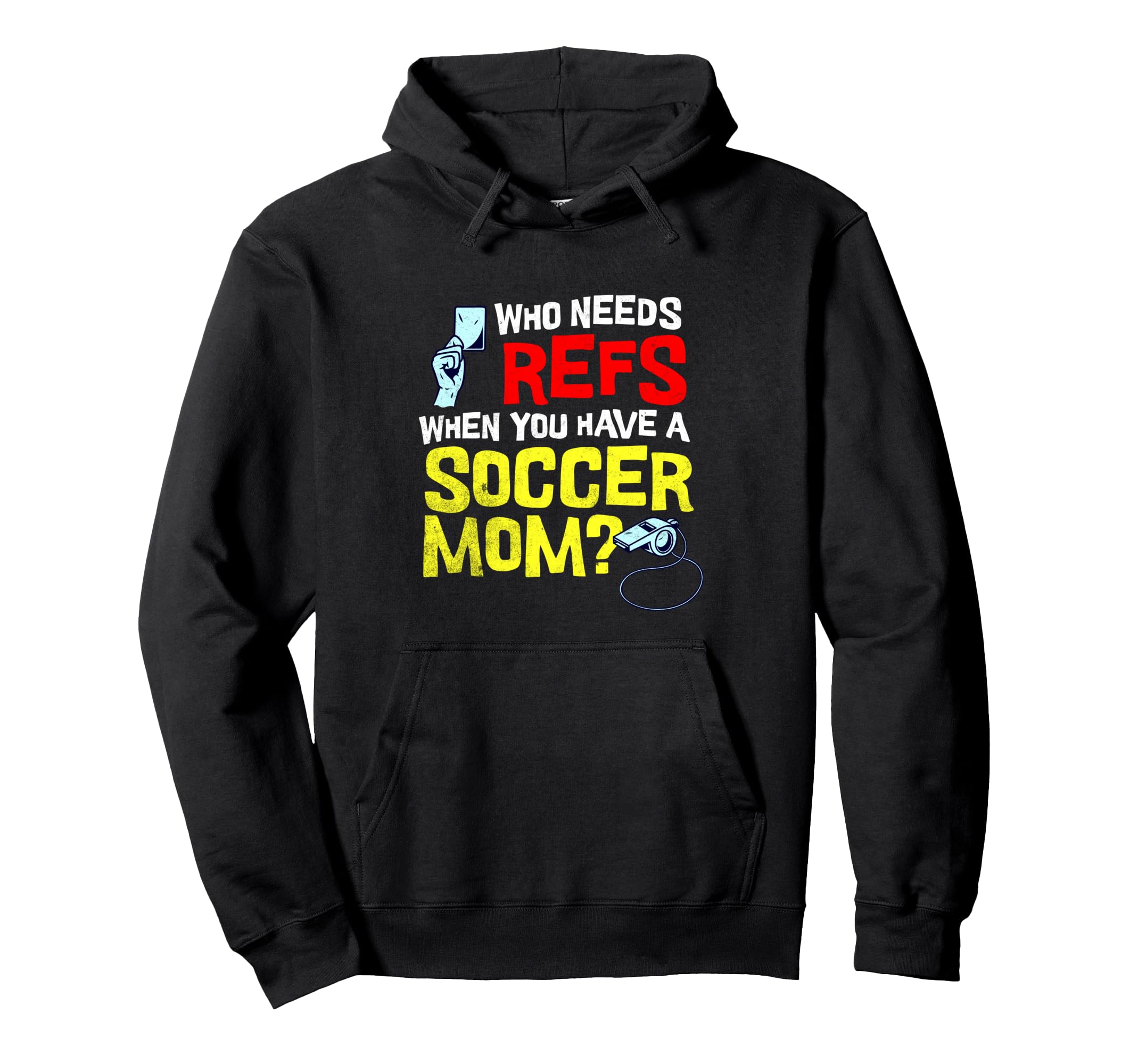 Funny Yelling Soccer Mom Hoodie - Minimalist Print Unisex