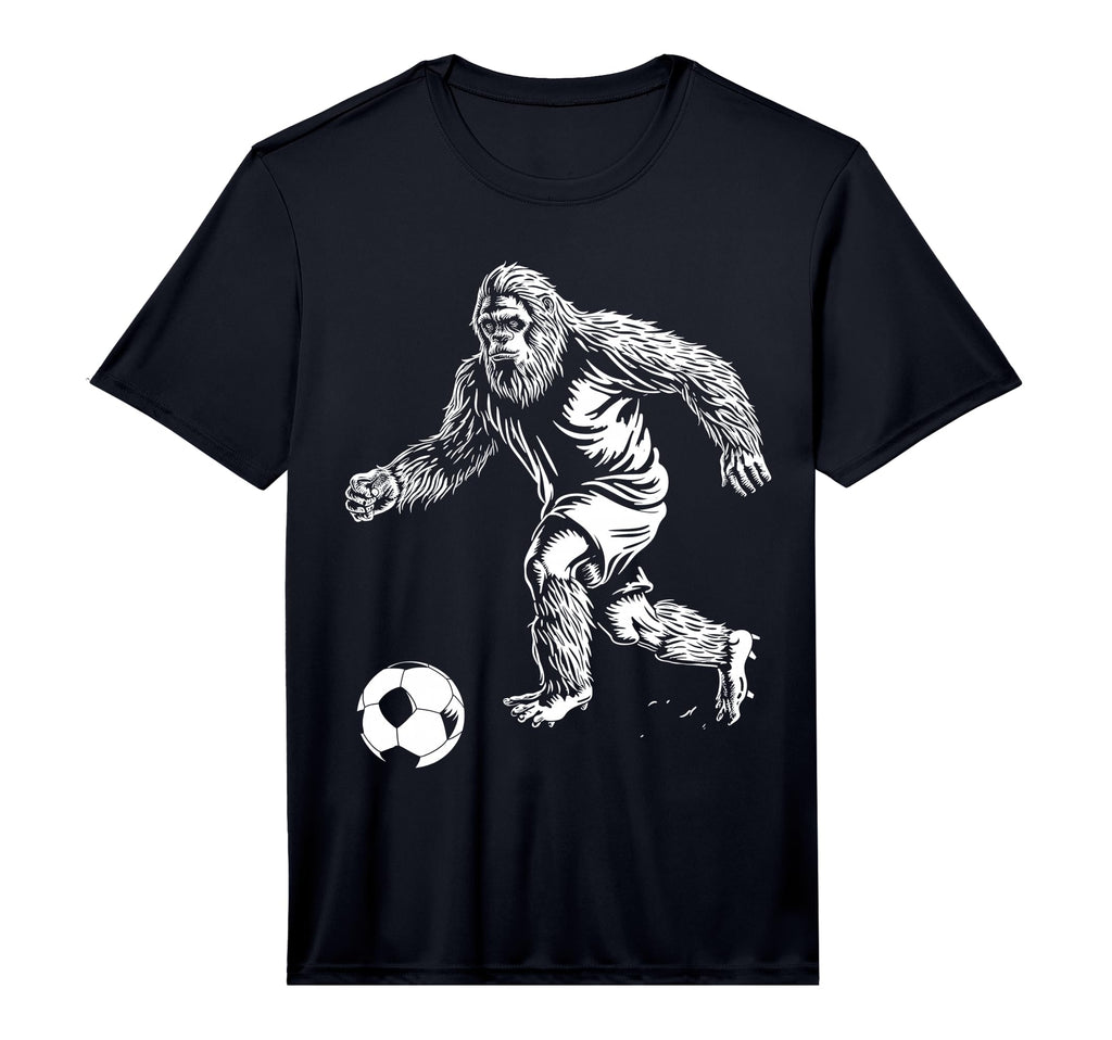 Bigfoot Playing Soccer Player Funny T-Shirt - Custom Art Print Men Women