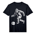 Bigfoot Playing Soccer Player Funny T-Shirt - Custom Art Print Men Women