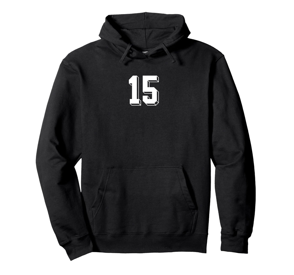Number 15 80S 90S Soccer Team Hoodie - Casual Everyday Wear Men Women