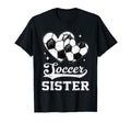 Soccer Heart Sister Soccer Player T-Shirt - Novelty Apparel Unisex