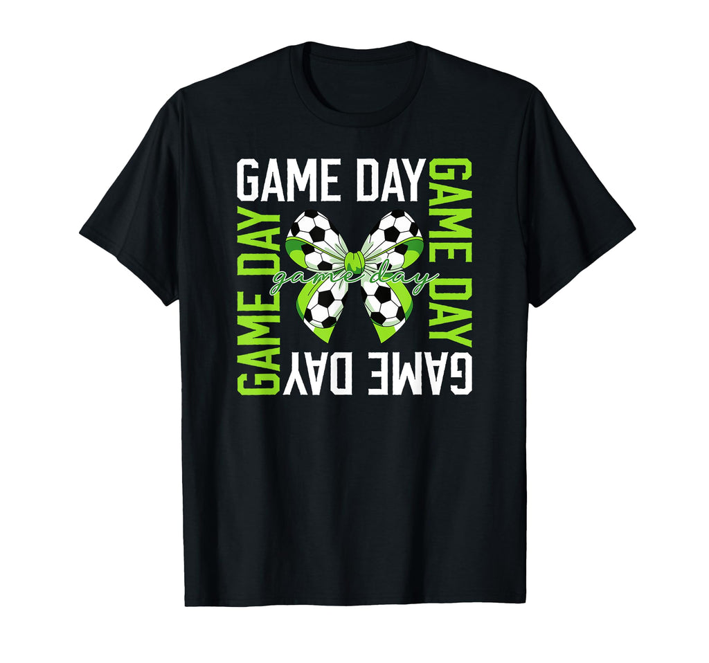 Game Day Soccer Bow Soccer Game Day T-Shirt - Minimalist Print Men Women