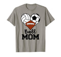 Ball Mom Funny Volleyball Soccer Football T-Shirt - Unique Graphic Unisex