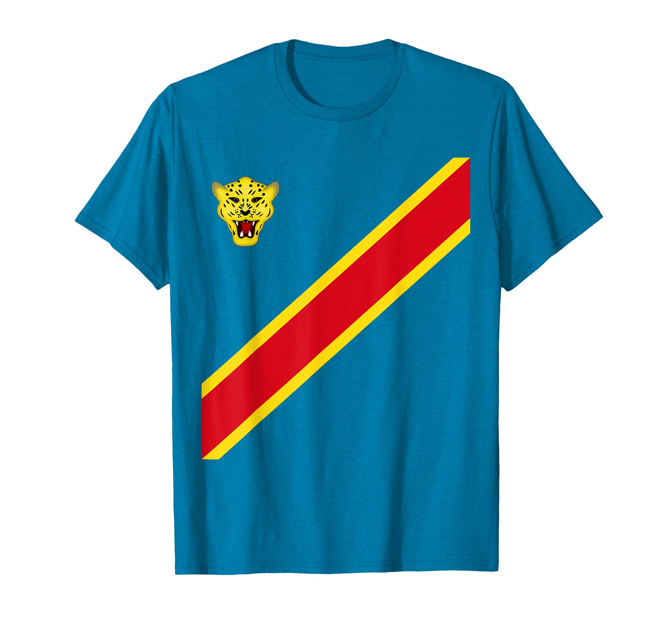 Congo Football Souvenir Flag Drc T-Shirt - Graphic Print for Adults