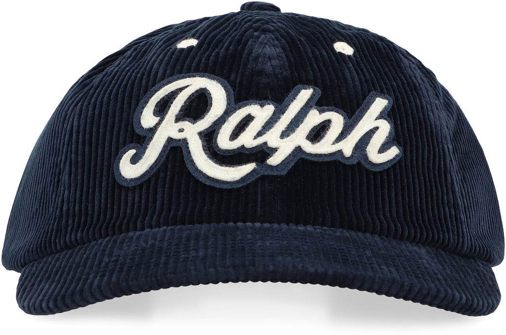 POLO RALPH LAUREN Wide Corduroy Adjustable Baseball Cap with Logo