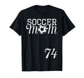 Soccer Mom Jersey Number 74 Favorite T-Shirt - Graphic Print for Adults