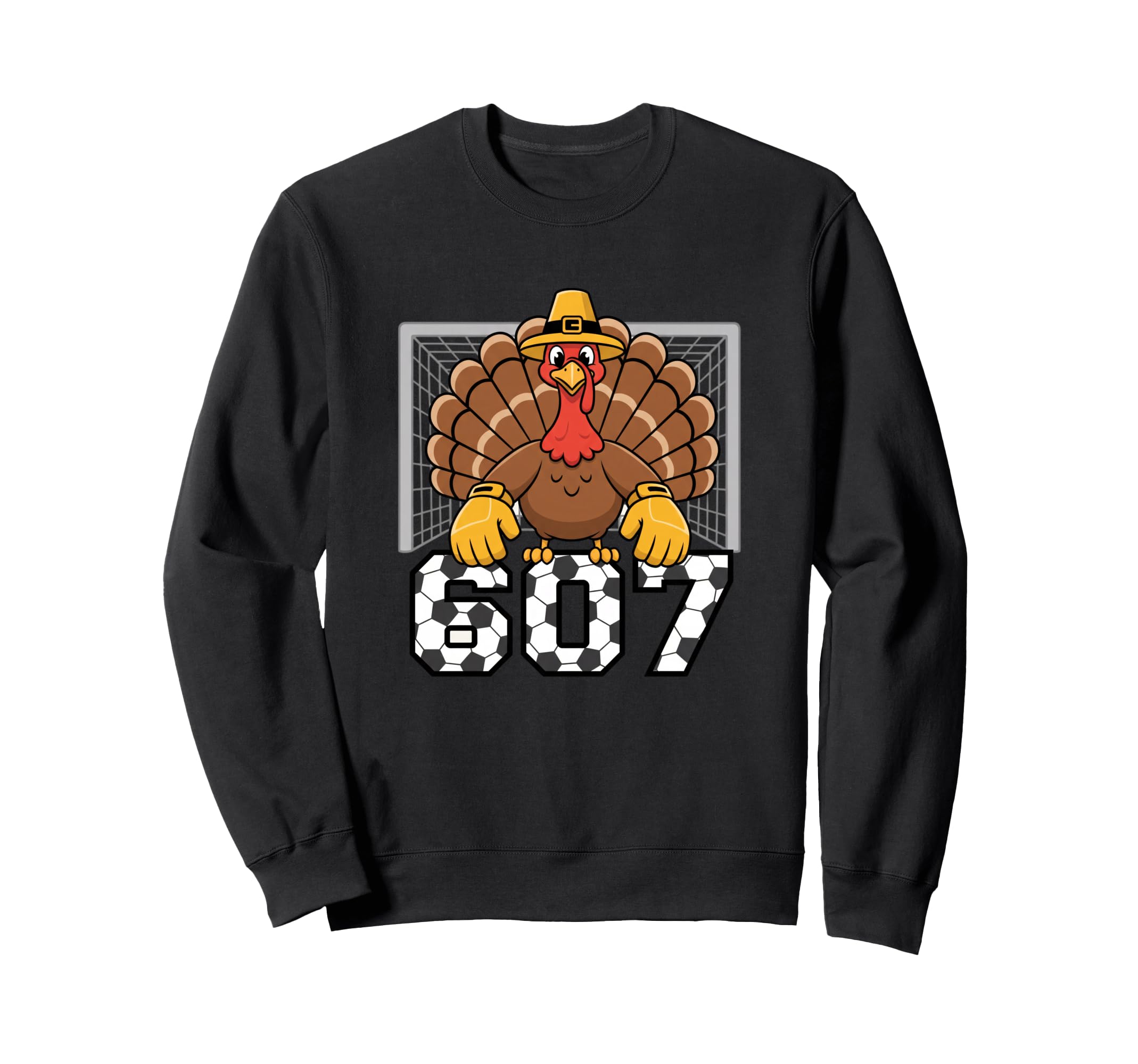 607 Turkey Goalie Funny Sweatshirt - Minimalist Print Men Women