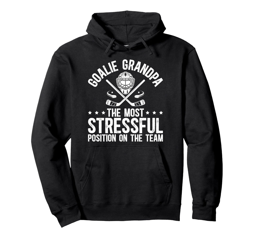 Funny Hockey Goalie Grandpa Hockey Hoodie - Custom Art Print for Adults