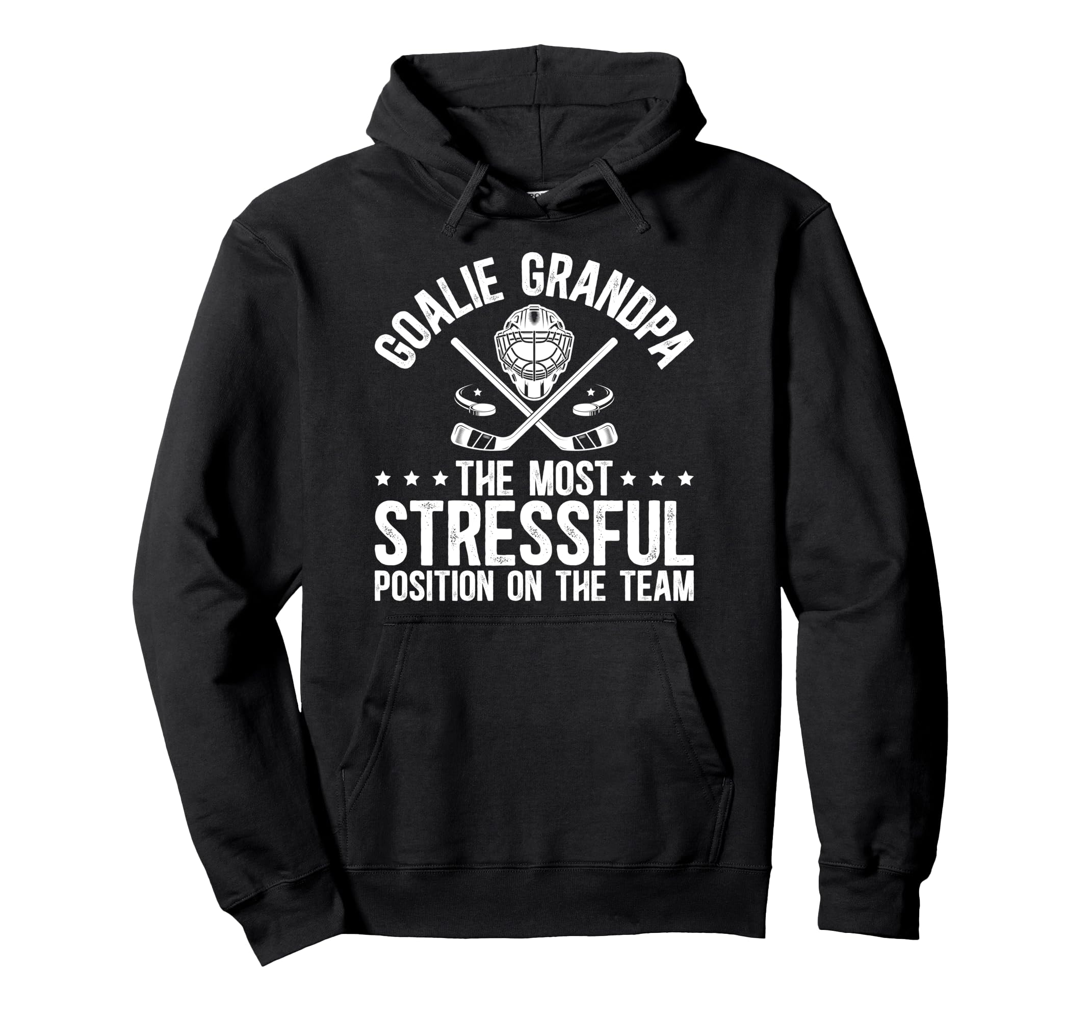 Funny Hockey Goalie Grandpa Hockey Hoodie - Custom Art Print for Adults