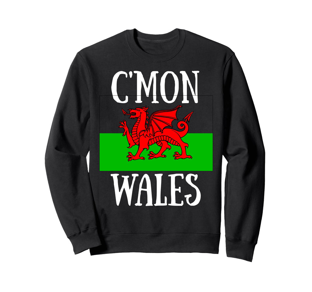Wales Cymru Flag Love Soccer Sweatshirt - Unique Graphic Men Women