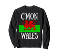 Wales Cymru Flag Love Soccer Sweatshirt - Unique Graphic Men Women