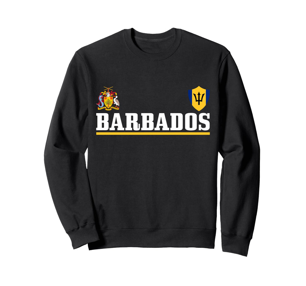 Barbados Heart Pride Soccer Sports Sweatshirt - Custom Art Print Men Women