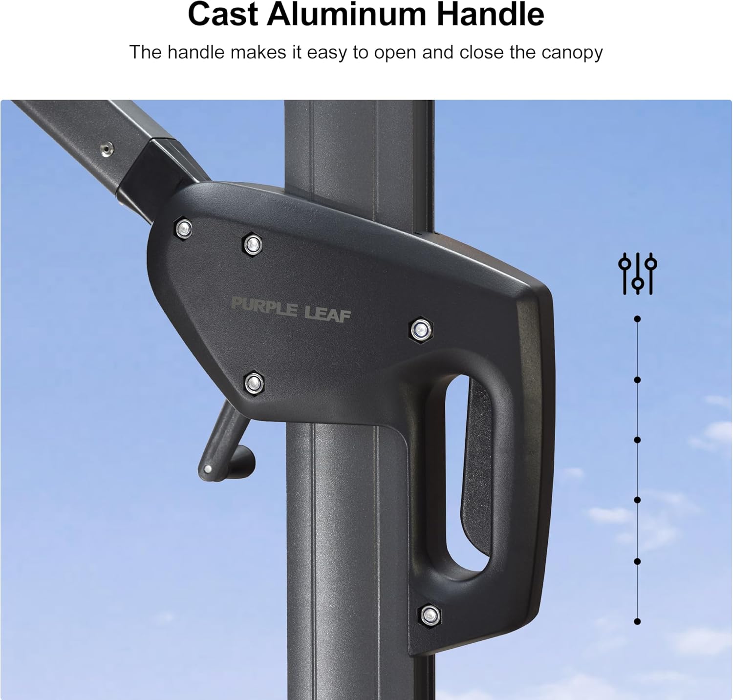 PURPLE LEAF 9 Feet Patio Umbrella Outdoor Cantilever Square Umbrella Aluminum Offset Umbrella with 360-degree Rotation for Garden Deck Pool Patio, Light Grey