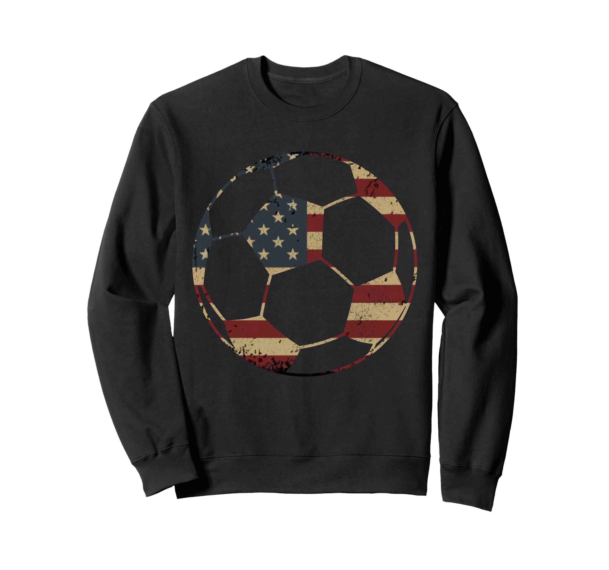 Soccer American Flag Patriotic Sweatshirt - Minimalist Print Unisex