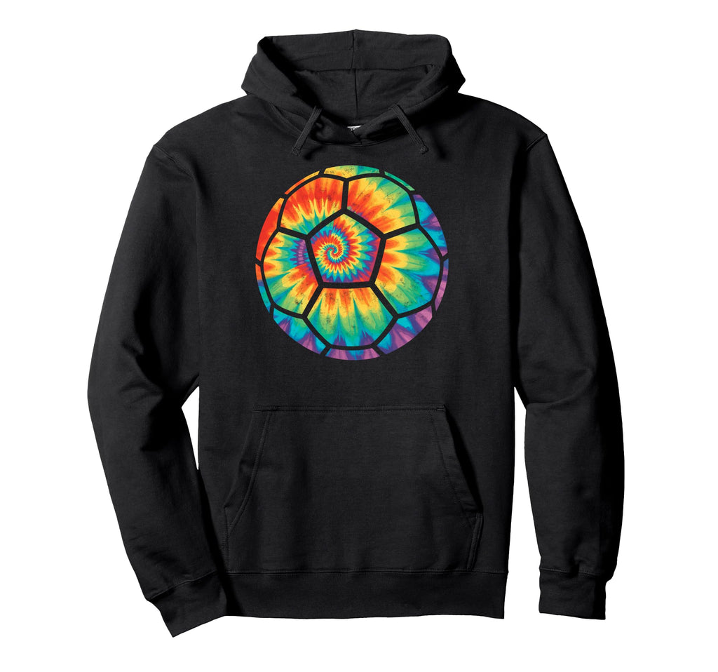 Tie Dye Soccer Football Ball Soccer Hoodie - Unique Graphic for Adults