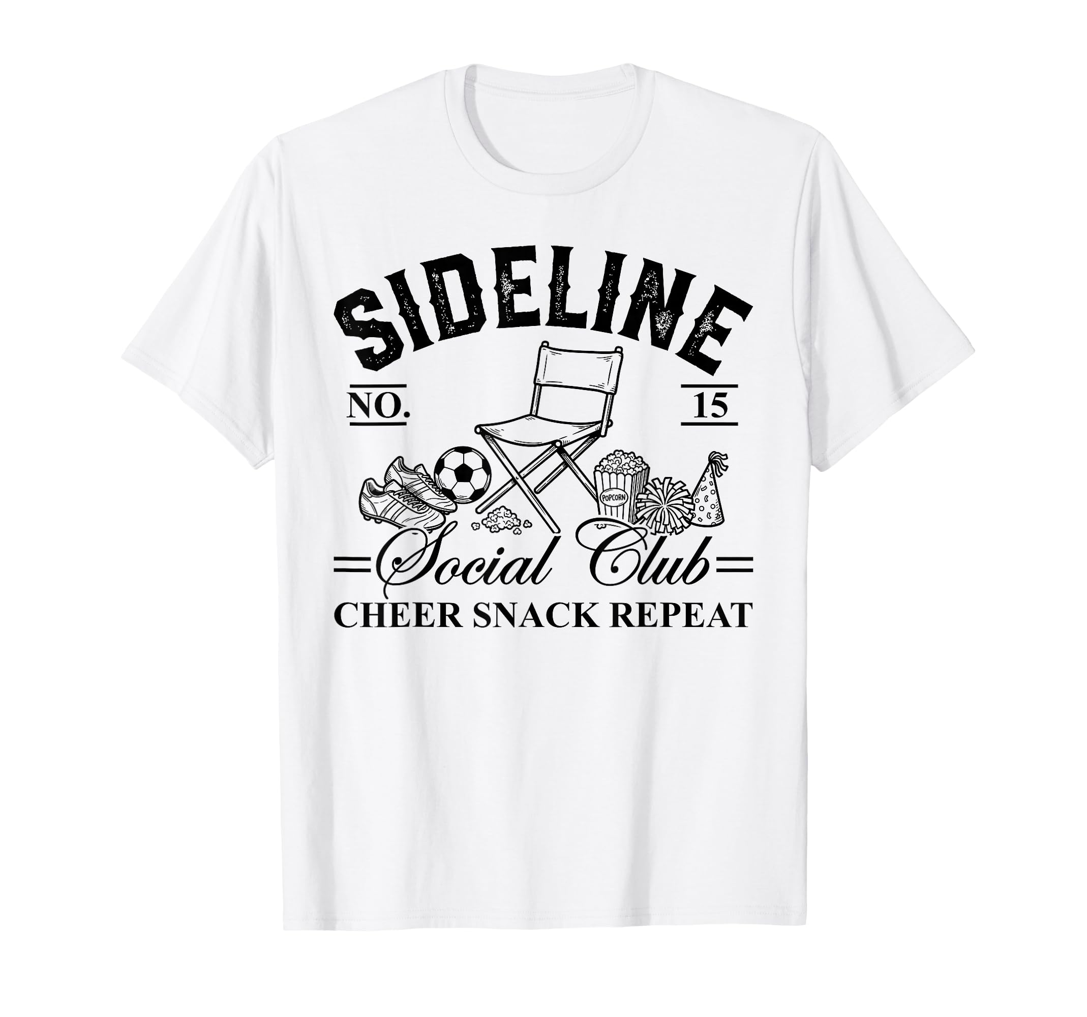 Funny Sideline Social Club T-Shirt - Casual Everyday Wear for Adults