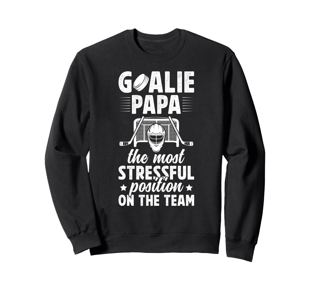 Funny Hockey Goalie Papa Ice Sweatshirt - Custom Art Print Men Women