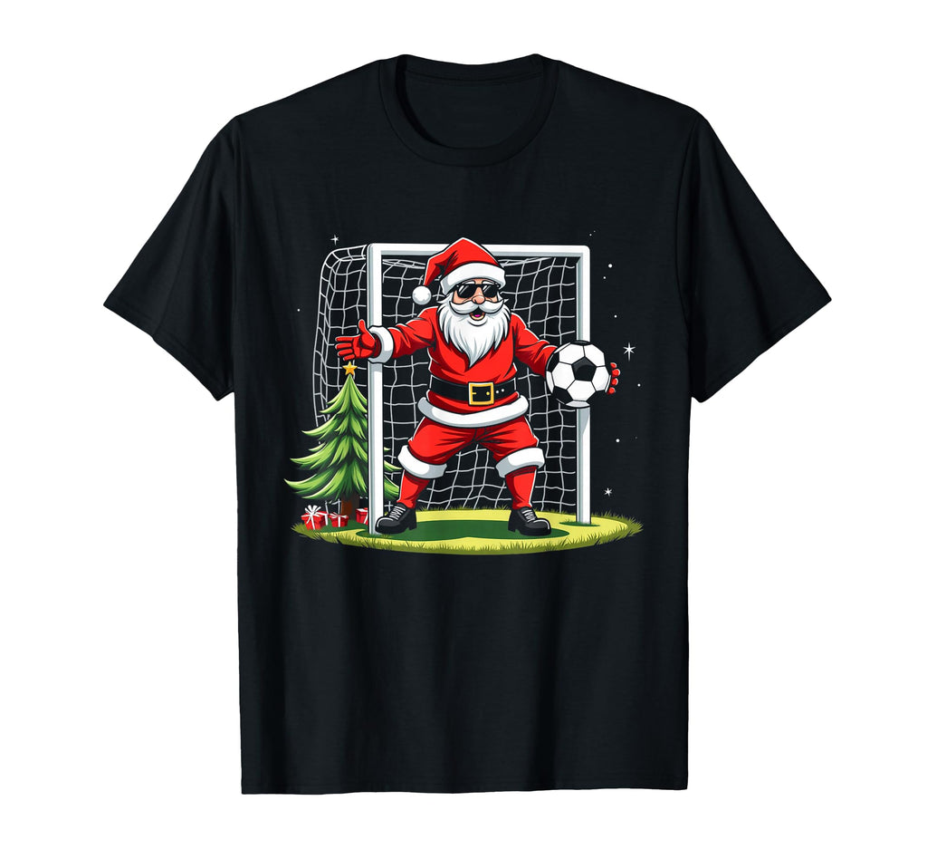 Santa Plays Soccer Soccer Player T-Shirt - Streetwear Style Men Women