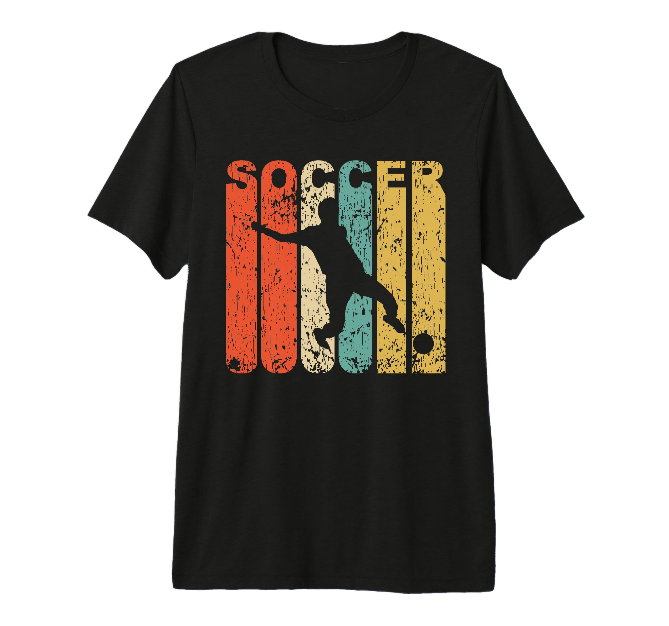 Soccer Player Silhouette Sports T-Shirt - Custom Art Print Unisex